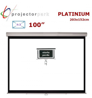 PROJECTORPARK Platinium Storlu Projeksiyon Perdesi (203x152cm) 